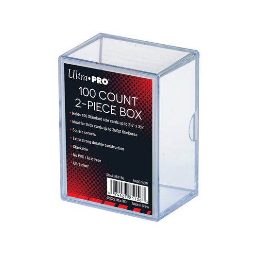 Plastbox 2-Delad 100-Kort Transparent